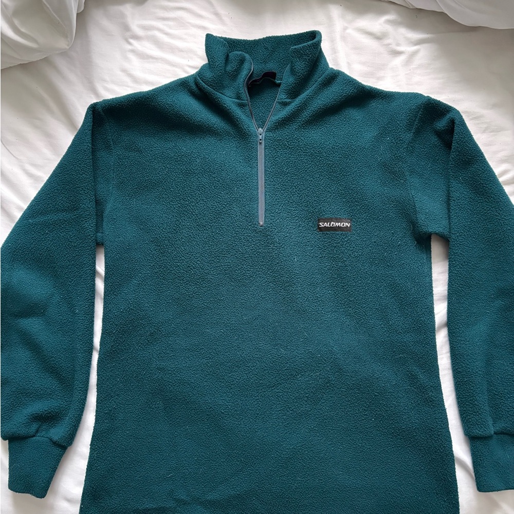 Salomon Men's Green Zip-Up Sweater